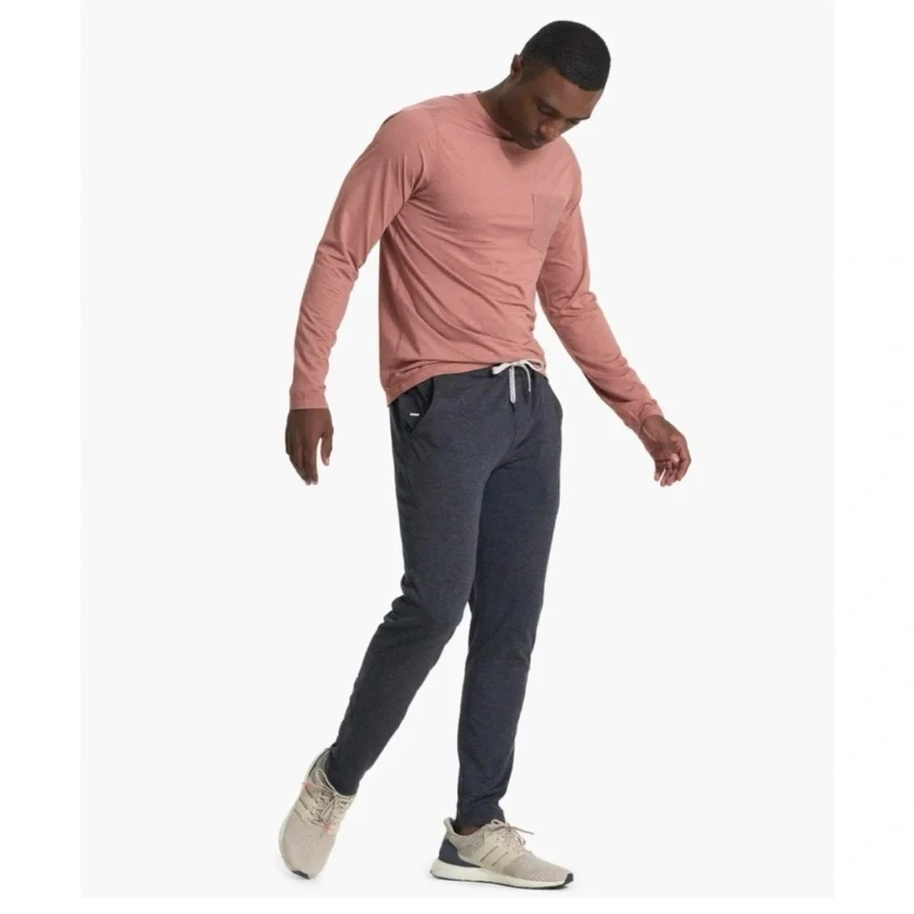 Vuori Ponto Performance Charcoal Heather Gray Tapered Leg Pant‎ Size Small